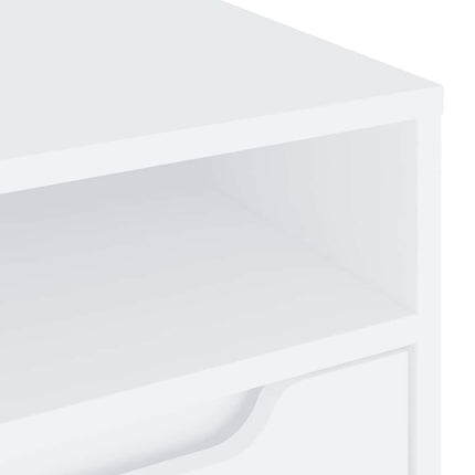 TV-bänk VISNES vit 100x40x38 cm konstruerat trä