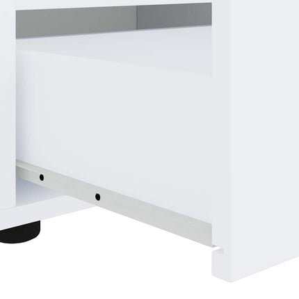 TV-bänk VISNES vit 100x40x38 cm konstruerat trä