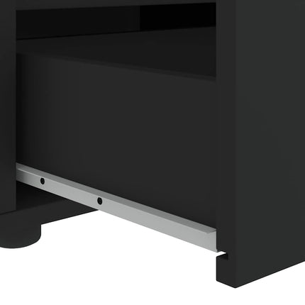 TV-bänk VISNES svart 100x40x38 cm konstruerat trä