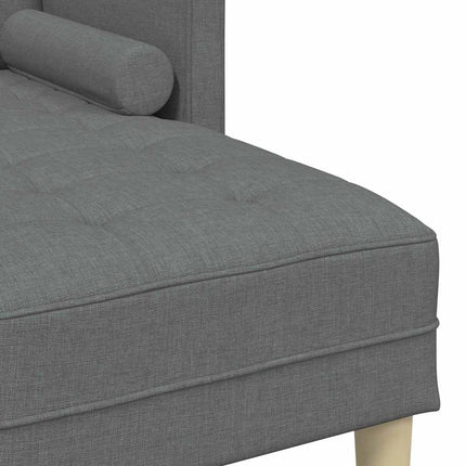 Soffset med kudde Mörkgrå Polyester