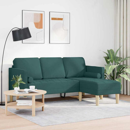 Soffset med kudde Mörkgrön Polyester