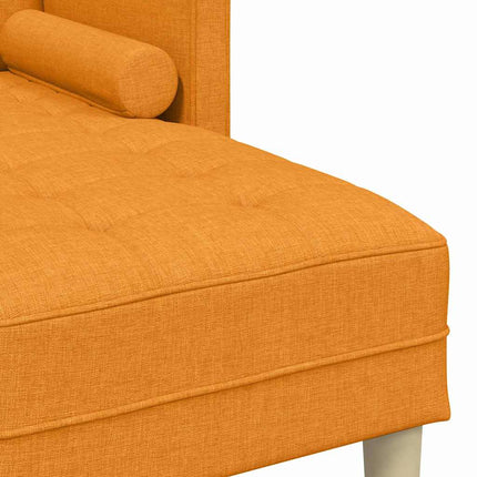 Soffset med kudde Mörkgul Polyester