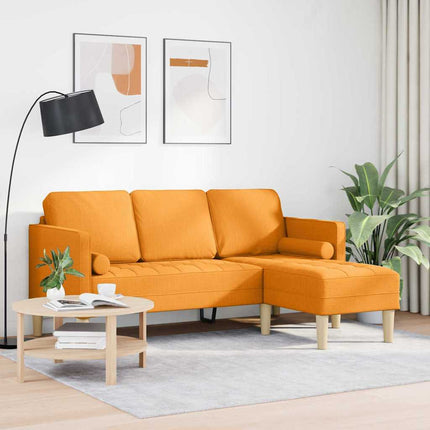 Soffset med kudde Mörkgul Polyester