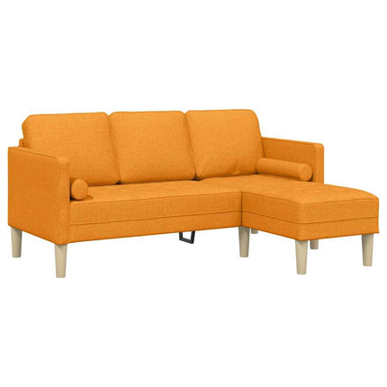 Soffset med kudde Mörkgul Polyester