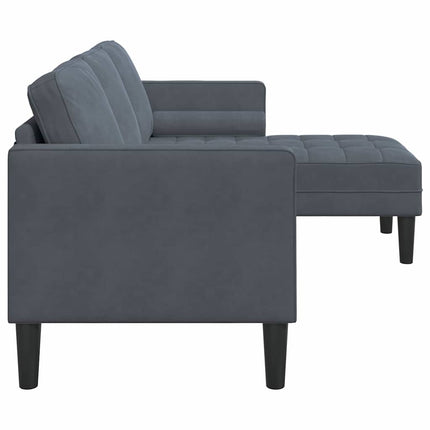 Soffset med kudde Mörkgrå Polyester