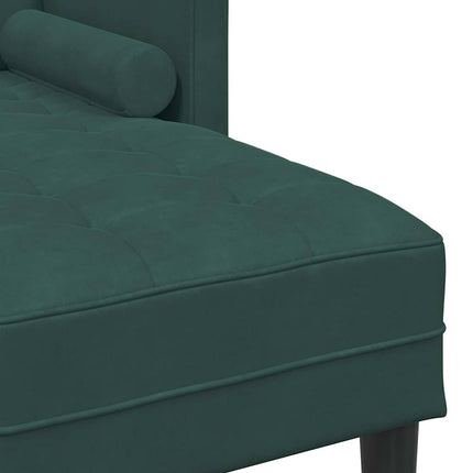 Soffset med kudde Mörkgrön Polyester