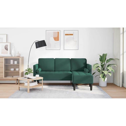Soffset med kudde Mörkgrön Polyester