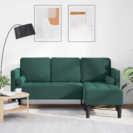 Soffset med kudde Mörkgrön Polyester