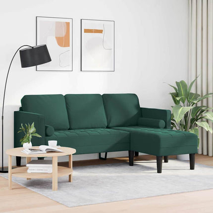 Soffset med kudde Mörkgrön Polyester