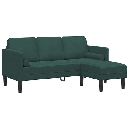 Soffset med kudde Mörkgrön Polyester
