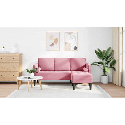 Soffset med kudde Rosa Polyester