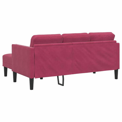 Soffset med kudde Vinröd Polyester
