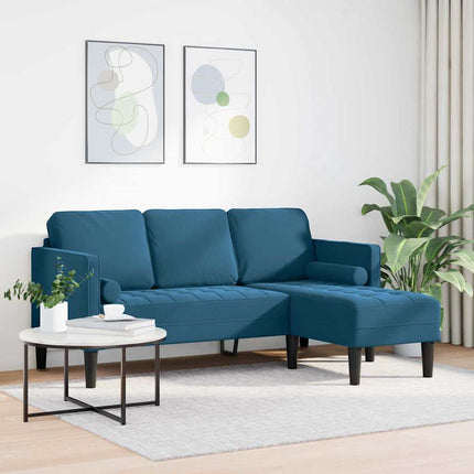 Soffset med kudde Blå Polyester