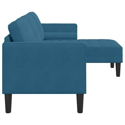 Soffset med kudde Blå Polyester