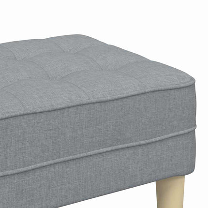 bänk med kudde Ljusgrå 113 x 57 x 39 cm tyg