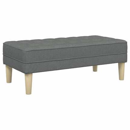 bänk med kudde Mörkgrå 113 x 57 x 39 cm tyg