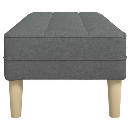 bänk med kudde Mörkgrå 113 x 57 x 39 cm tyg