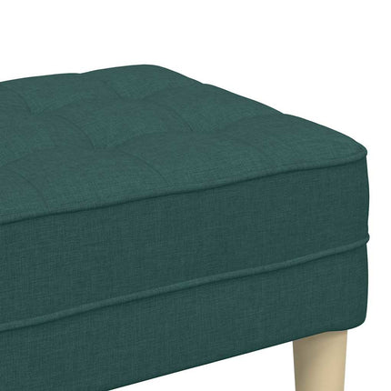bänk med kudde Mörkgrön 113 x 57 x 39 cm tyg