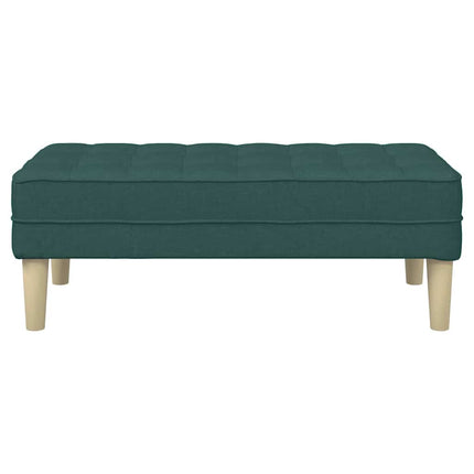 bänk med kudde Mörkgrön 113 x 57 x 39 cm tyg
