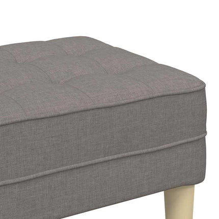 bänk med kudde Taupe 113 x 57 x 39 cm tyg