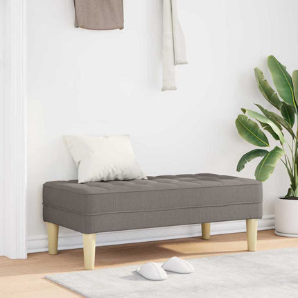 bänk med kudde Taupe 113 x 57 x 39 cm tyg