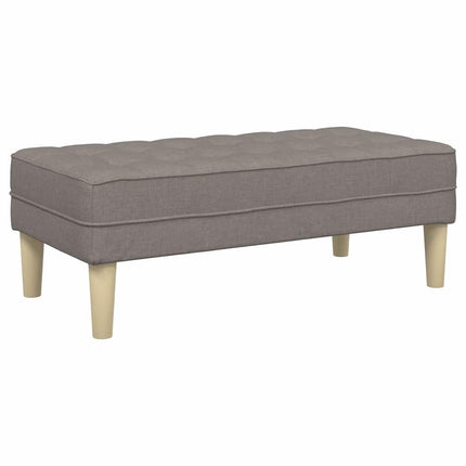 bänk med kudde Taupe 113 x 57 x 39 cm tyg