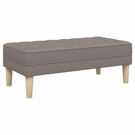 bänk med kudde Taupe 113 x 57 x 39 cm tyg