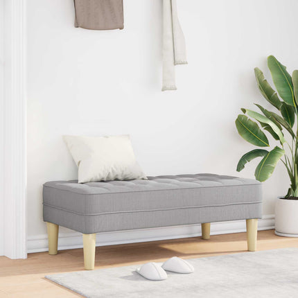 bänk med kudde Moln Grå 113 x 57 x 39 cm tyg