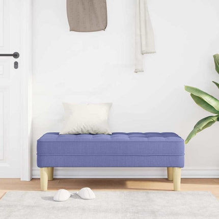 bänk med kudde Jeansblå 113 x 57 x 39 cm tyg