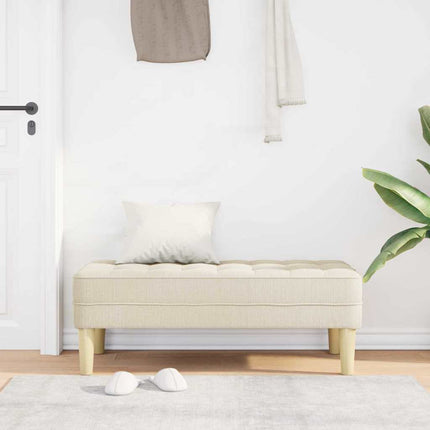 bänk med kudde Linne 113 x 57 x 39 cm tyg