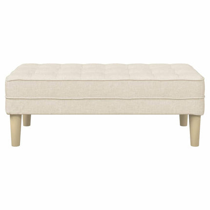 bänk med kudde Linne 113 x 57 x 39 cm tyg