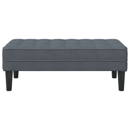 bänk med kudde Mörkgrå 113 x 57 x 39 cm Sammet