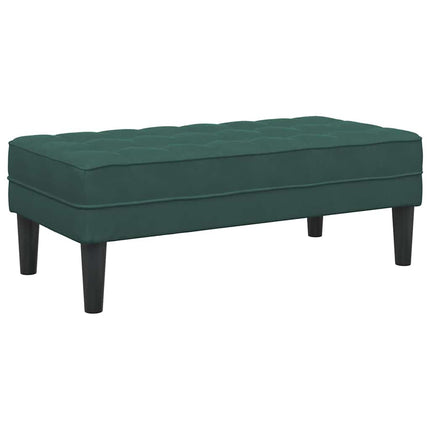 bänk med kudde Mörkgrön 113 x 57 x 39 cm Sammet