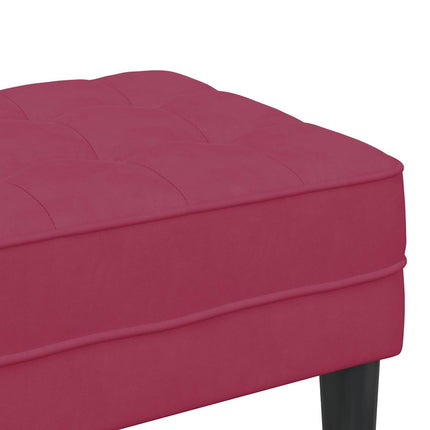 bänk med kudde Vinröd 113 x 57 x 39 cm Sammet