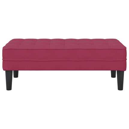 bänk med kudde Vinröd 113 x 57 x 39 cm Sammet