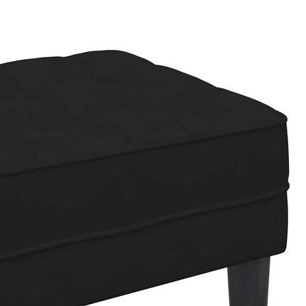 bänk med kudde Svart 113 x 57 x 39 cm Sammet