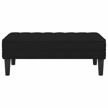 bänk med kudde Svart 113 x 57 x 39 cm Sammet