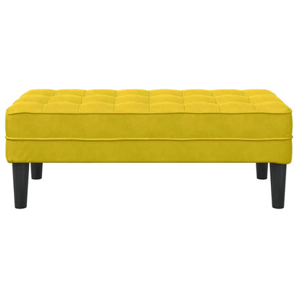 bänk med kudde Gul 113 x 57 x 39 cm Sammet