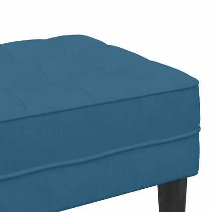bänk med kudde Blå 113 x 57 x 39 cm Sammet