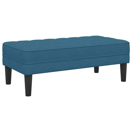 bänk med kudde Blå 113 x 57 x 39 cm Sammet