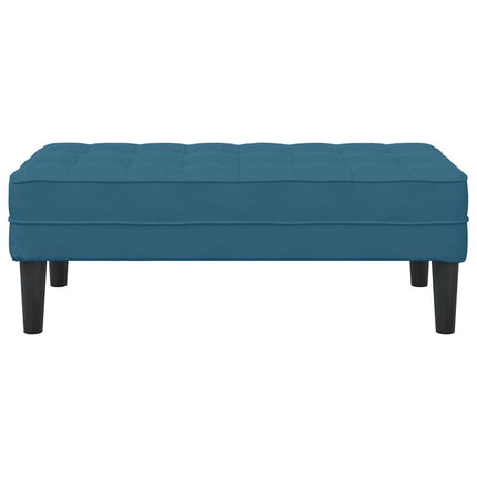 bänk med kudde Blå 113 x 57 x 39 cm Sammet