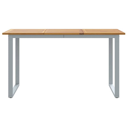 Trädgårdsbord Grå 140 x 80 x 75 cm Massivt Akaciaträ