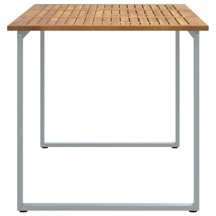 Trädgårdsbord Grå 160 x 80 x 75 cm Massivt Akaciaträ