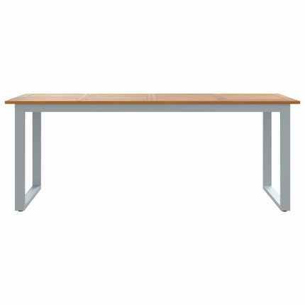 Trädgårdsbord Grå 200 x 90 x 75 cm Massivt Akaciaträ