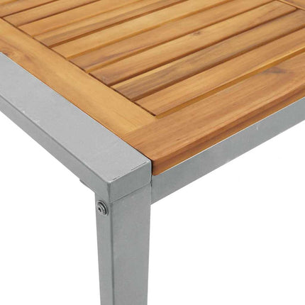 Trädgårdsbord Grå 140 x 80 x 75 cm Massivt Akaciaträ