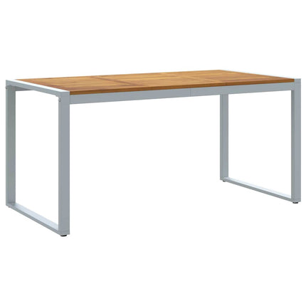 Trädgårdsbord Grå 160 x 80 x 75 cm Massivt Akaciaträ