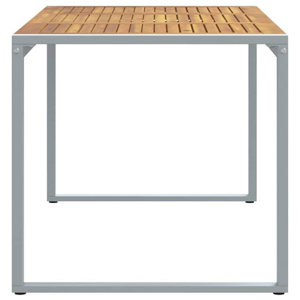 Trädgårdsbord Grå 160 x 80 x 75 cm Massivt Akaciaträ