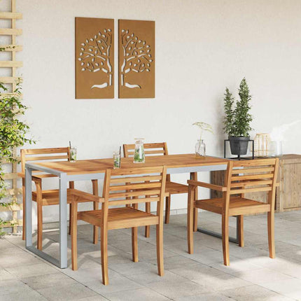 Trädgårdsbord Grå 180 x 90 x 75 cm Massivt Akaciaträ