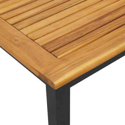 Solsäng Reclining Svart 200 x 55 x 35 cm Massivt Akaciaträ