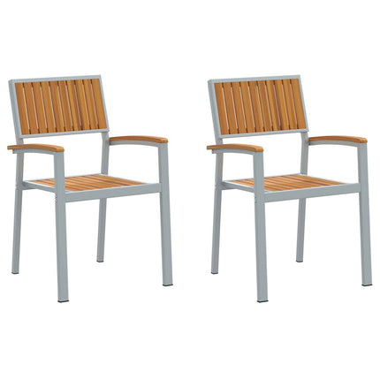 Stapelstol 2 pcs Brun 56 x 57 x 87 cm Massivt Akaciaträ
